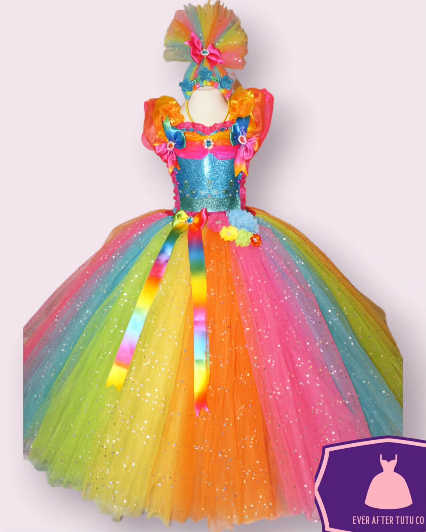 Rainbow Trolls Poppy Tutu Dress