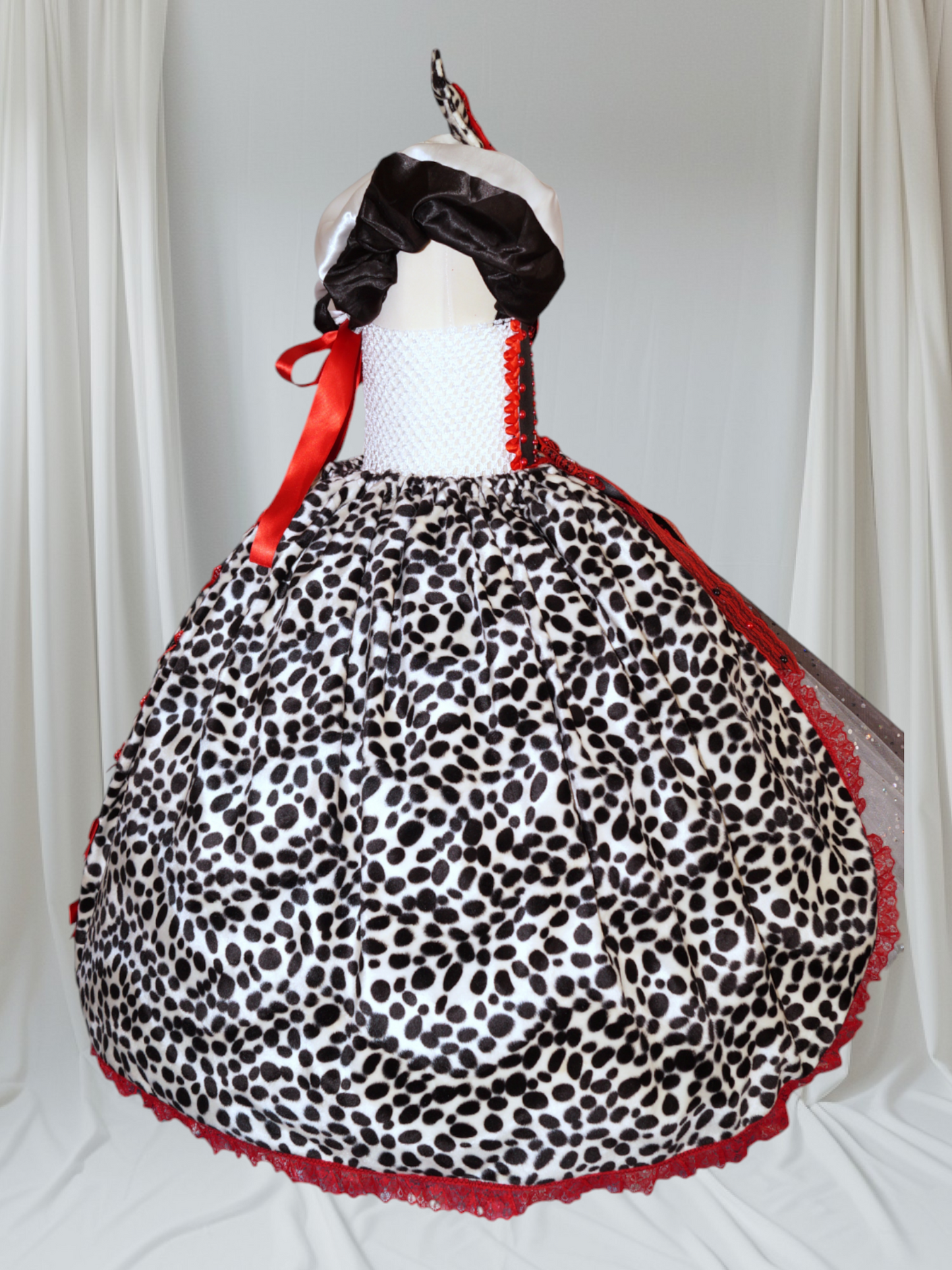 Disney Princess Cruella De Vil Inspired 101 Dalmations Tutu Dress