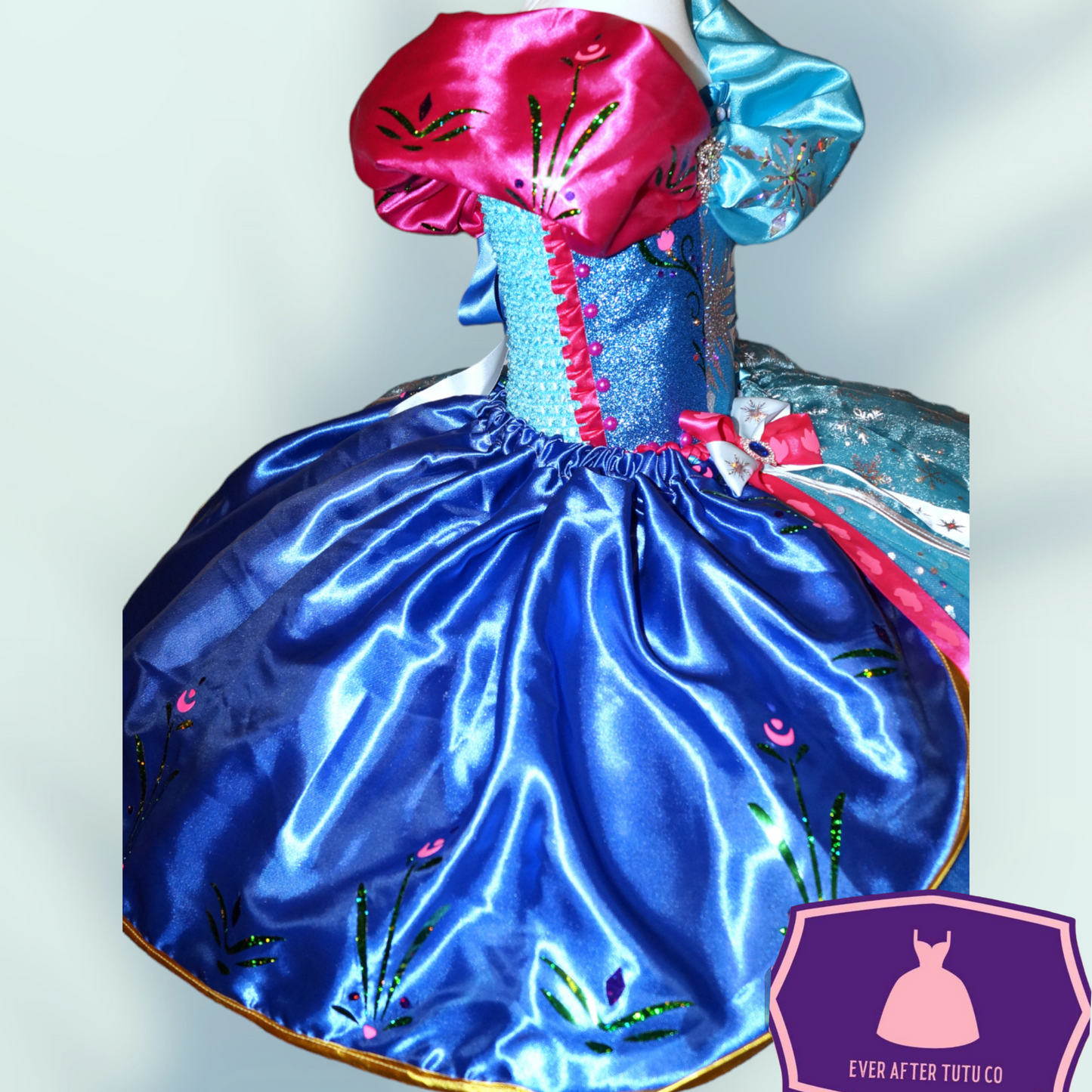 Disney Princess Elsa Anna Frozen Inspired Blue Tutu Dress