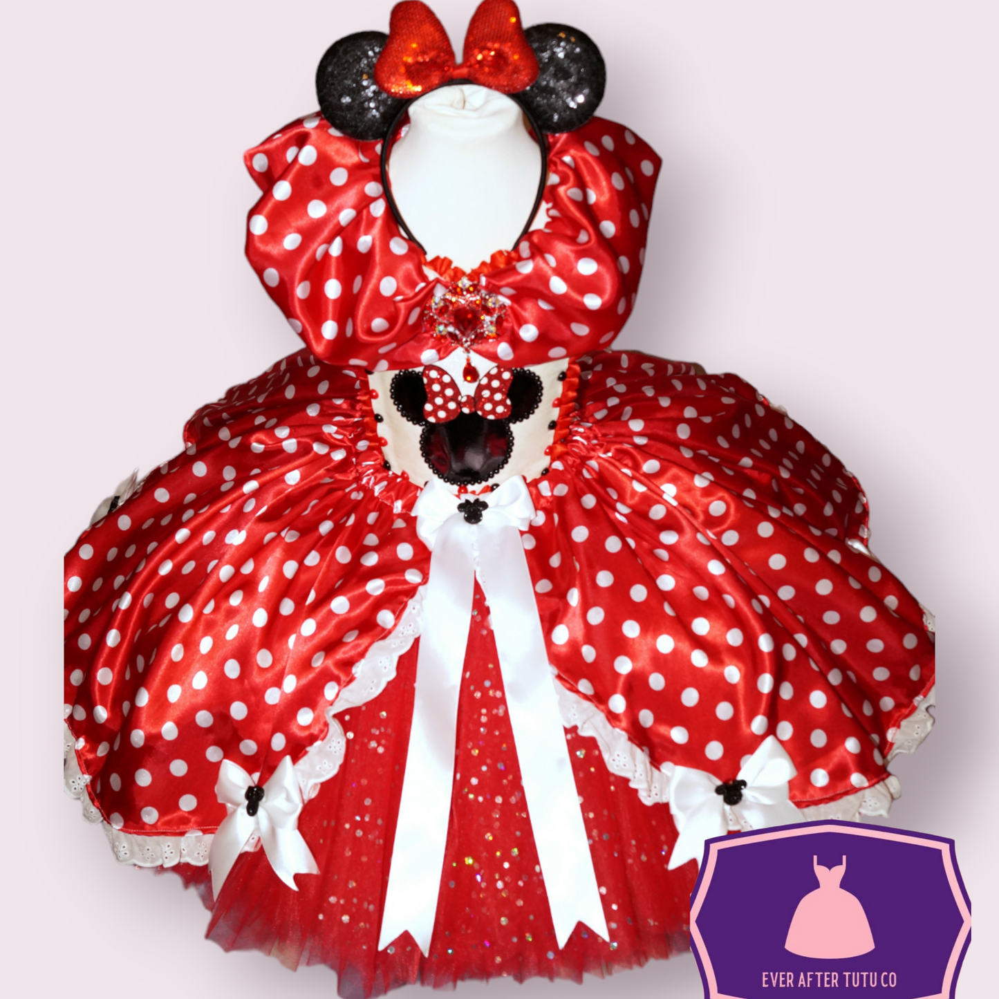 Disney Red and White Polka Dot Minnie Mouse Inspired Tutu Dress