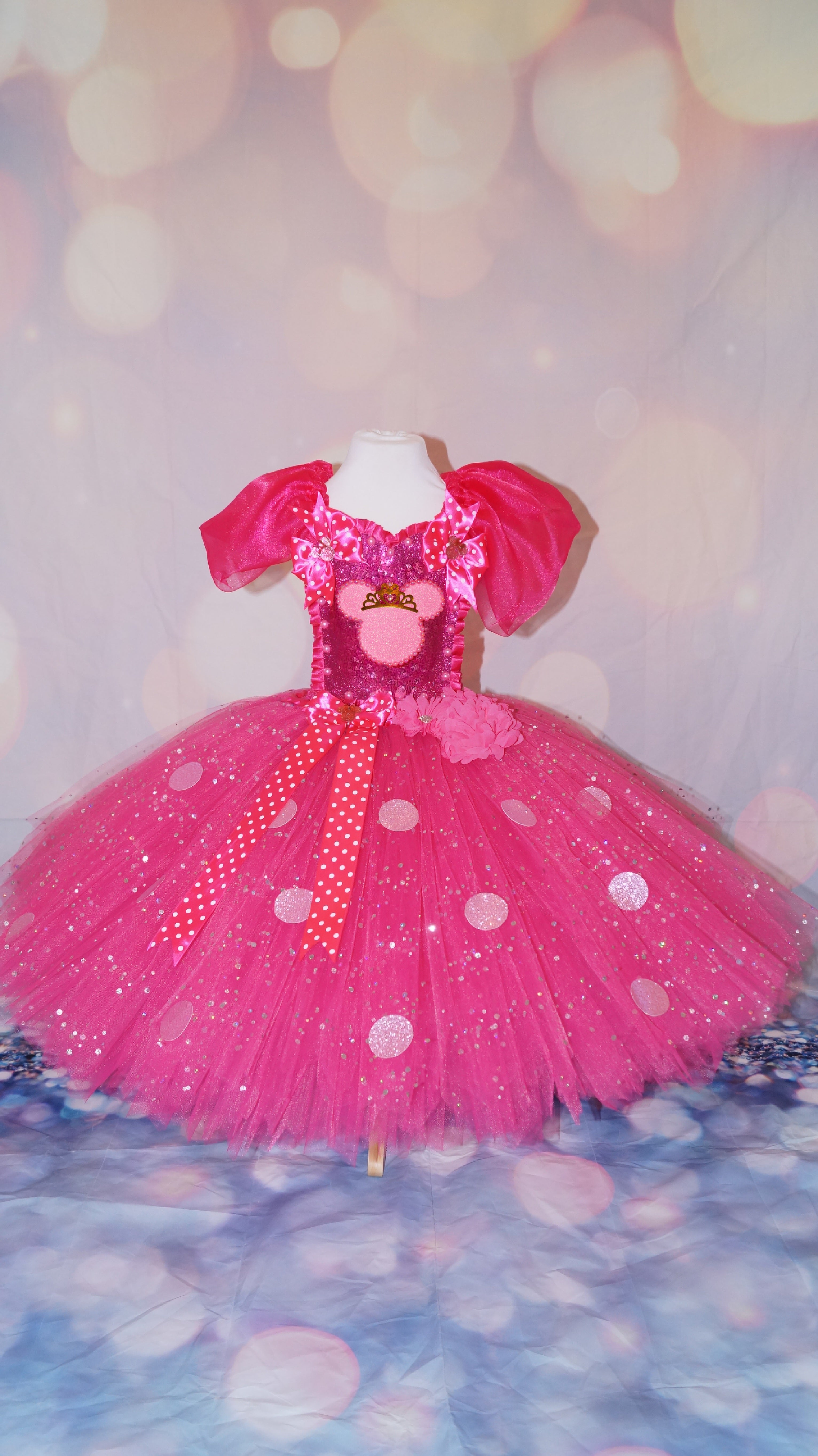 Disney Pink Princess Minnie Mouse Inspired Tutu Dress