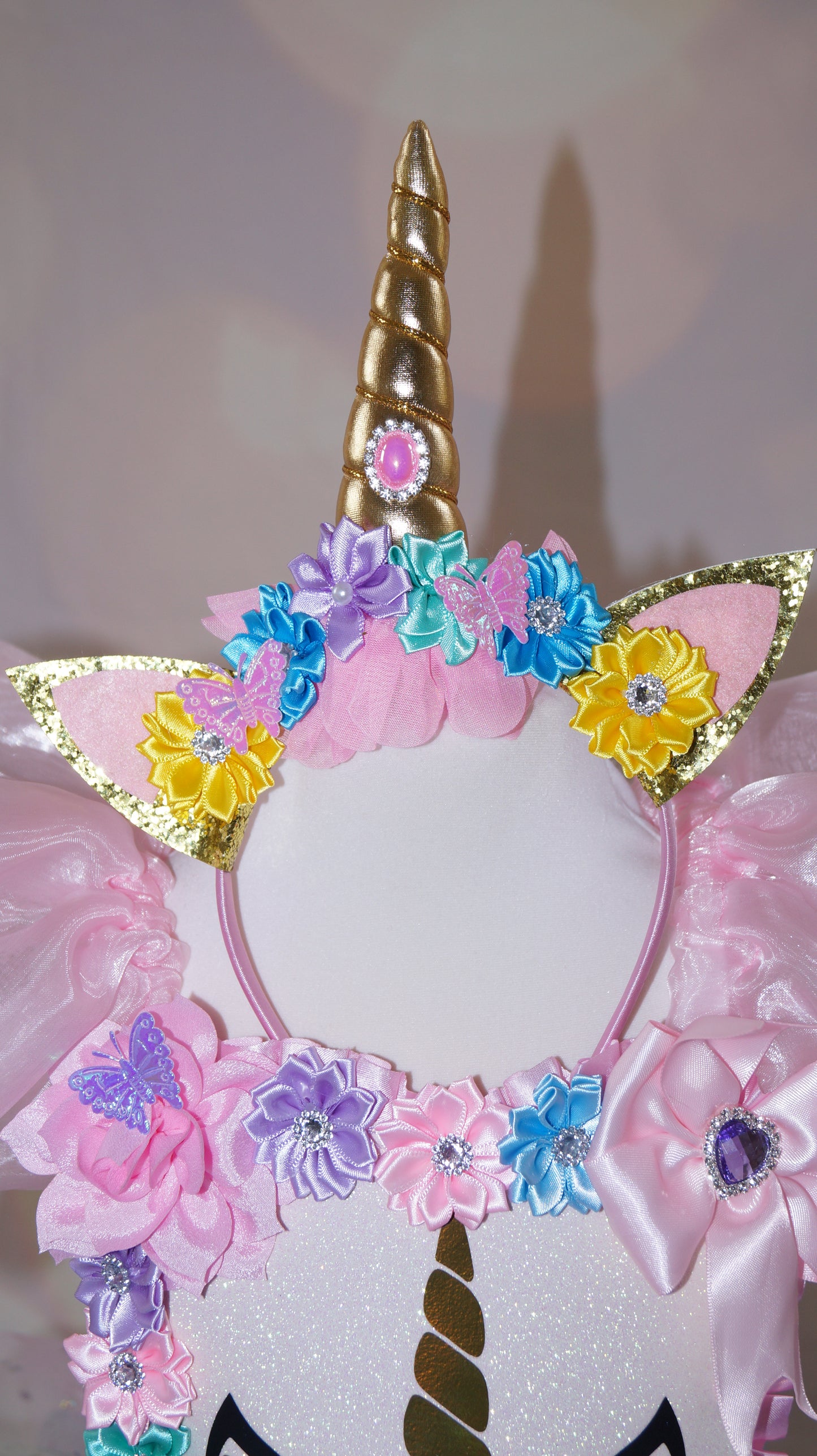 Flower and Butterfly Unicorn Tutu Dress