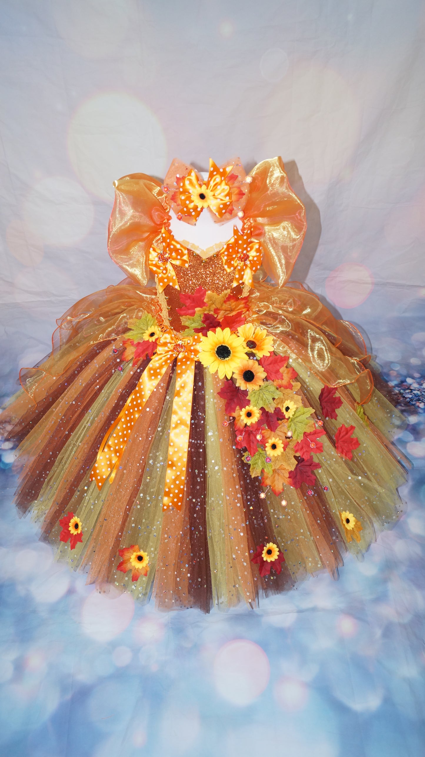 Fall Autumn Pumpkin Sunflower Flower Fairy Tutu Dress