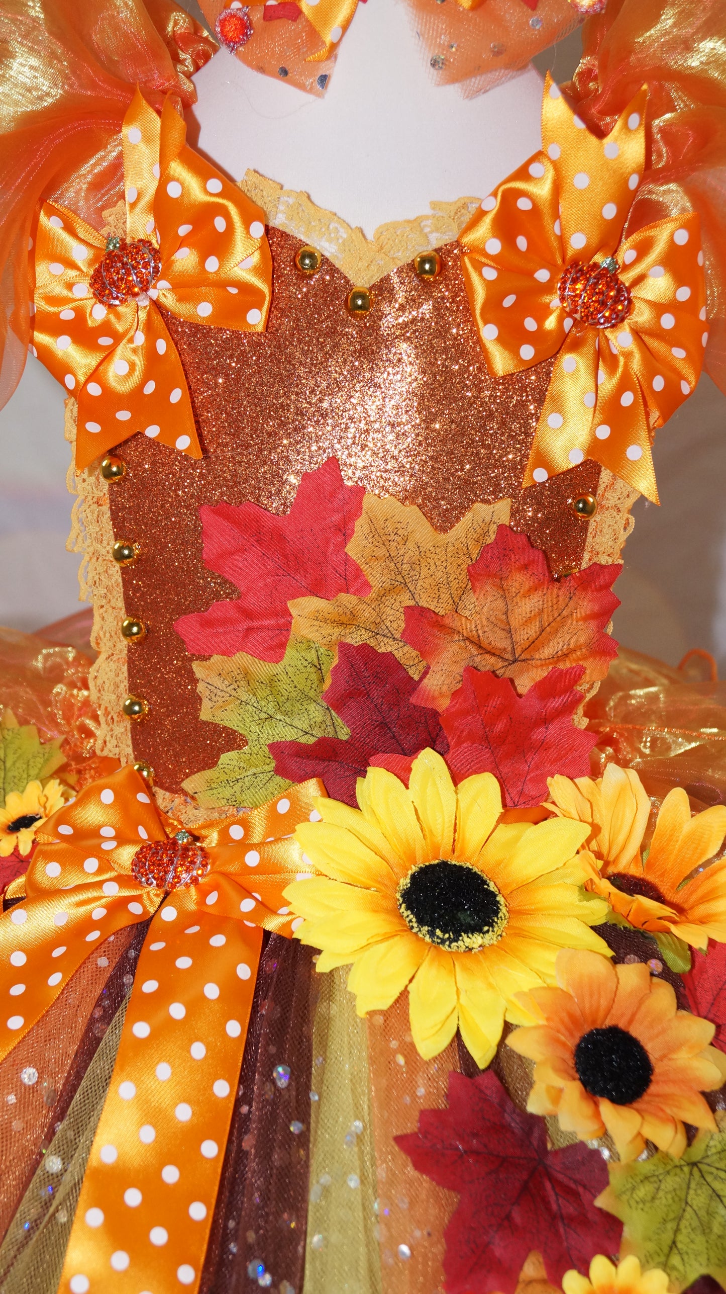 Fall Autumn Pumpkin Sunflower Flower Fairy Tutu Dress