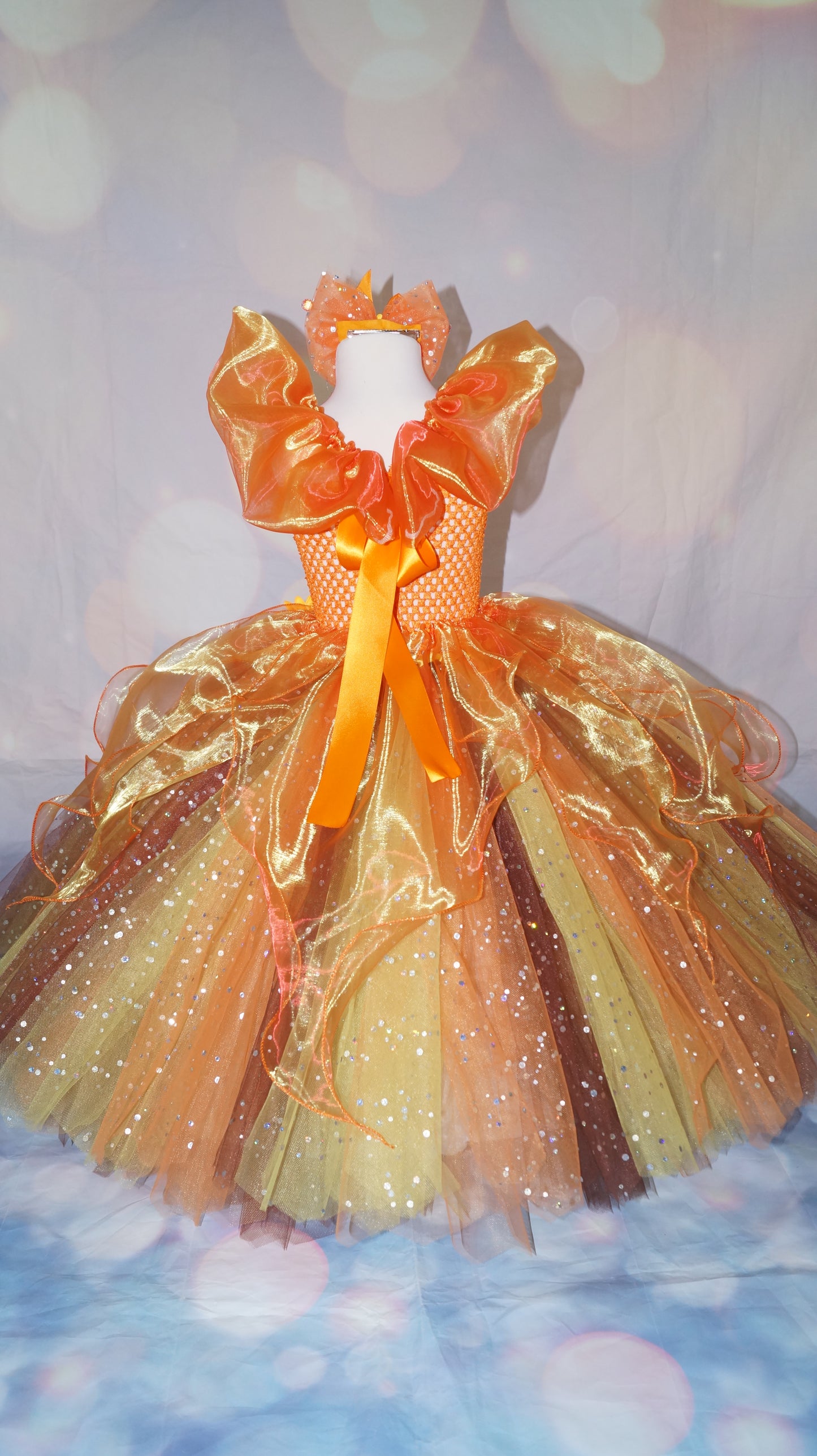 Fall Autumn Pumpkin Sunflower Flower Fairy Tutu Dress