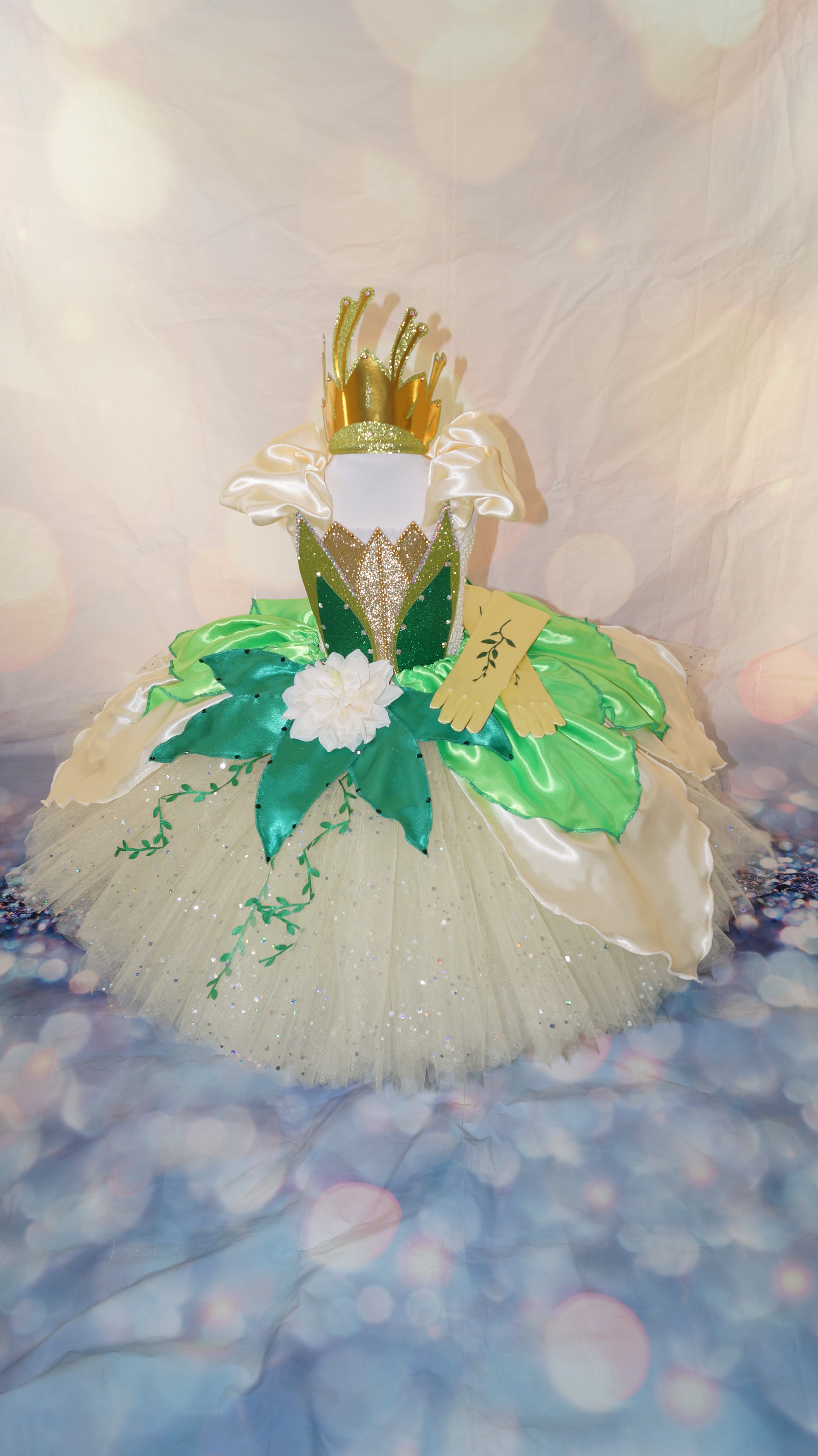 The Princess and The Frog Princess Tiana Inspired Tutu Dress Disney shops NB-8