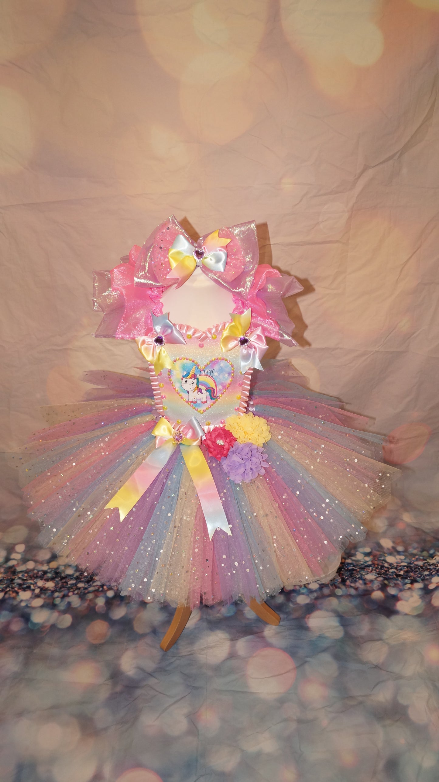 Pastel Rainbow Unicorn Tutu Dress