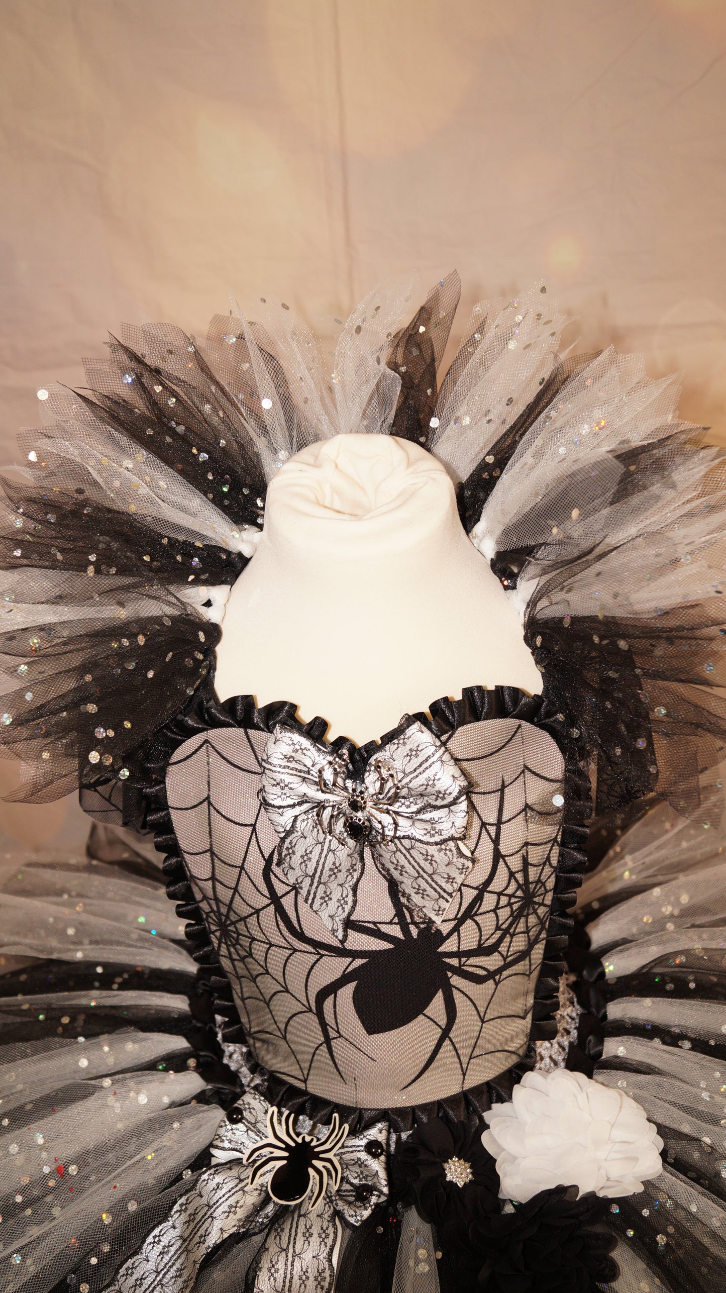 Black and White Spider Zombie Bride Tutu