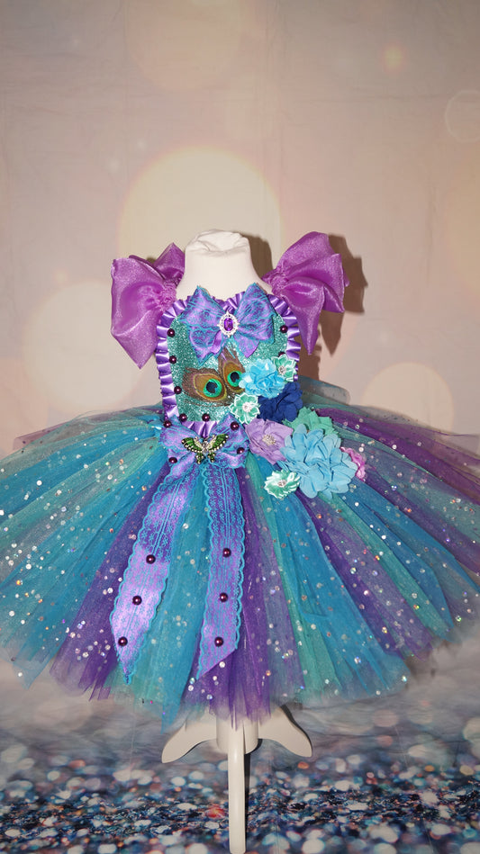 Peacock Flower Fairy Tutu Dress