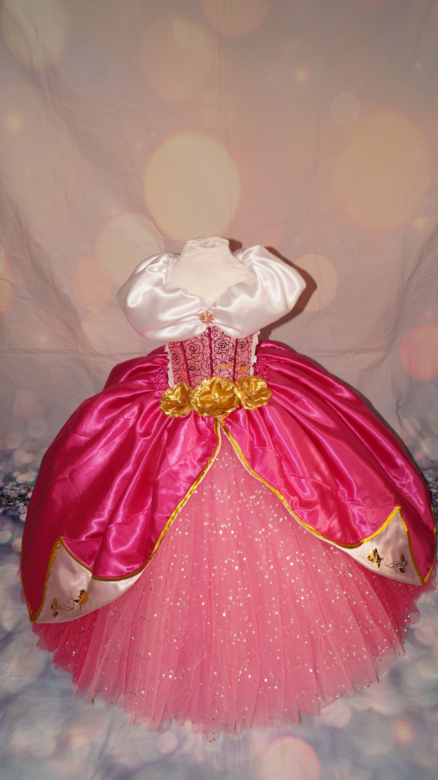 Girls Deluxe Aurora Sleeping Beauty Inspired Princess Dress